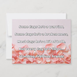 Positiv offertuppmuntran för tom styrka vykort