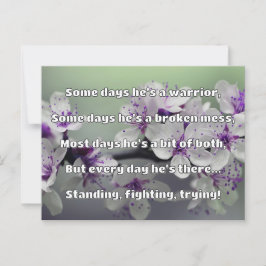 Positiv offertuppmuntran för tom styrka vykort