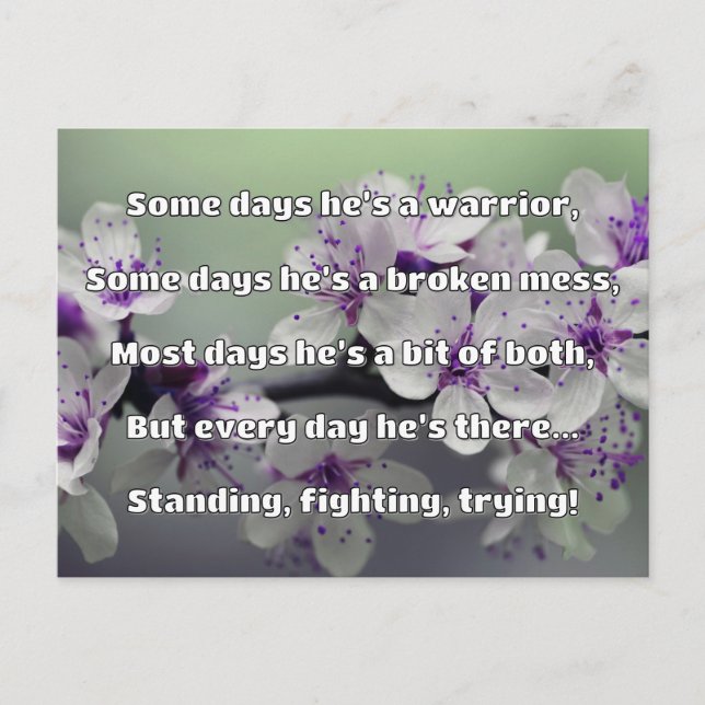 Positiv offertuppmuntran för tom styrka vykort (Framsida)