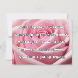 Positiv offertuppmuntran för tom styrka vykort