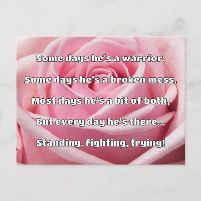 Positiv offertuppmuntran för tom styrka vykort (Framsida)