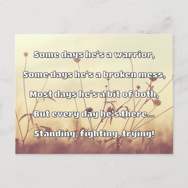 Positiv offertuppmuntran för tom styrka vykort (Framsida)