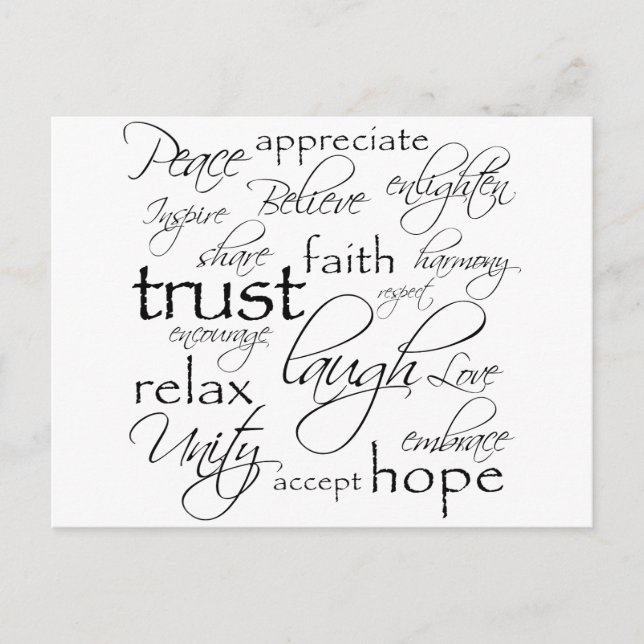 Positiv Ord-anpassning av produkt Vykort (Framsida)