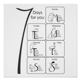 Positiv ord under 7 dagar poster perfect poster