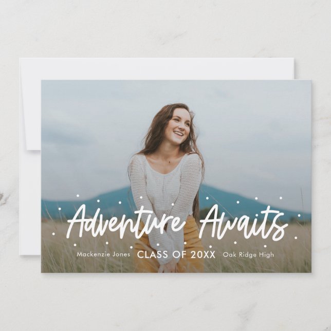 Positiv Outlook Editable Färg Studenten Inbjudningar (Framsida)