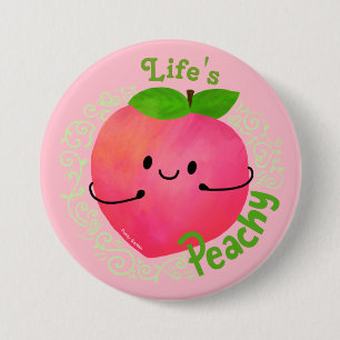 Positiv persiko-pun - peachy knapp