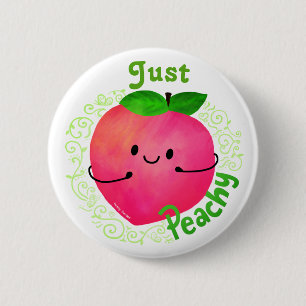 Positiv persiko-pun - peachy knapp