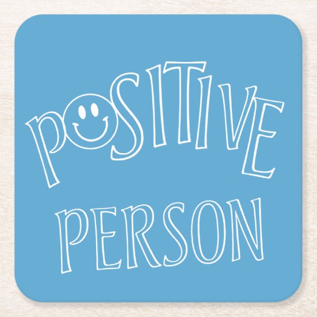 Positiv Person Underlägg Papper Kvadrat (Framsidan)