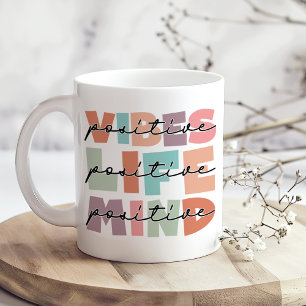 Positiv sinnestillstånd estetisk typsnittsmugg kaffemugg