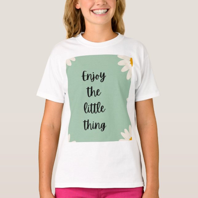 Positiv skjorta för flickor t shirt (Framsida)