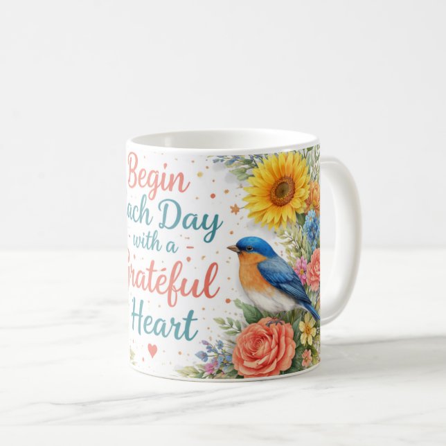 Positiv stämning kaffekopp (Framsida höger)