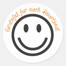 Positiv-sticks-tack för varje hjärtslag runt klistermärke