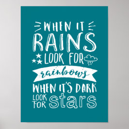 Positiv Tänka för inspirationsmotivation Poster