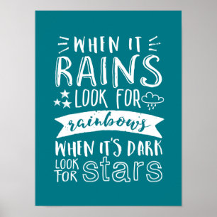 Positiv Tänka för inspirationsmotivation Poster