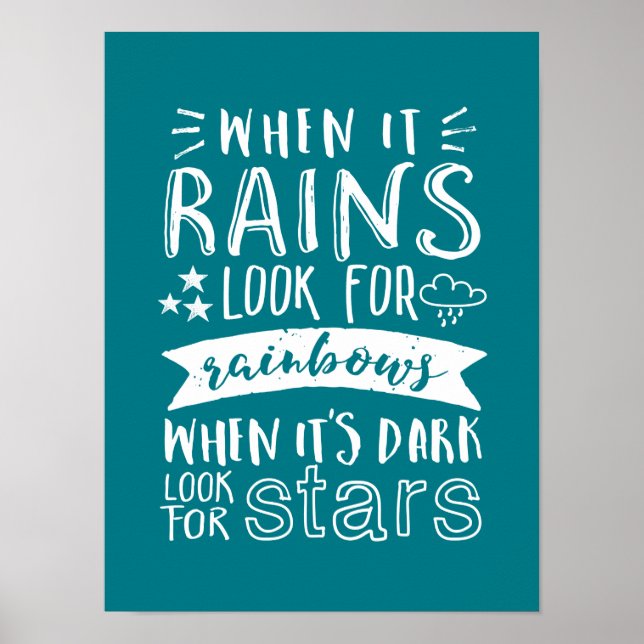 Positiv Tänka för inspirationsmotivation Poster (Framsidan)