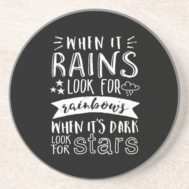 Positiv Tänka för inspirationsmotivation Underlägg Sandsten (Framsidan)