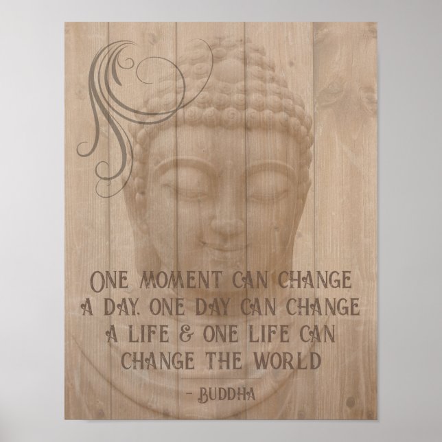 Positiv tankeställare Buddhist säger Poster (Framsidan)