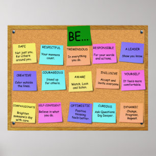 POSITIV TÄNKNING - 15 PUNKTER POSTER