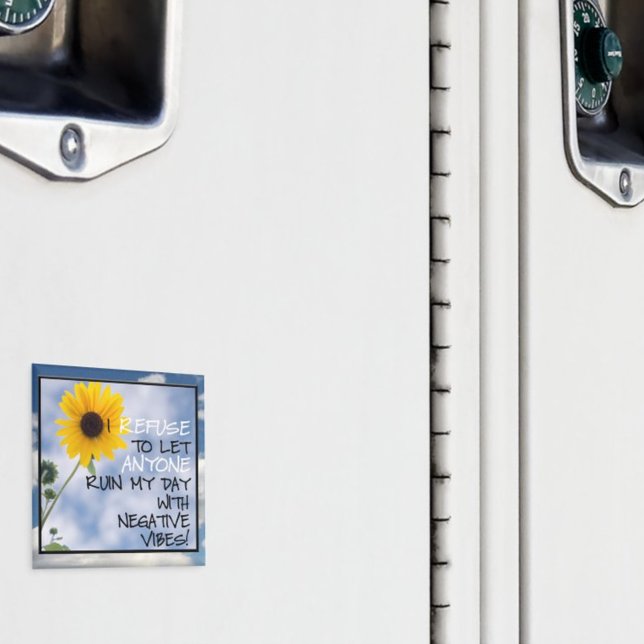 Positiv text med solrosa i Himlar Magnet (2' square magnet)