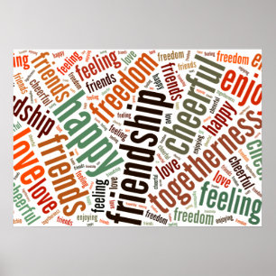 Positiv utformning av ord poster