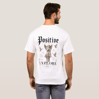 Positiv Utforska Bakre Tryck T-Shirt