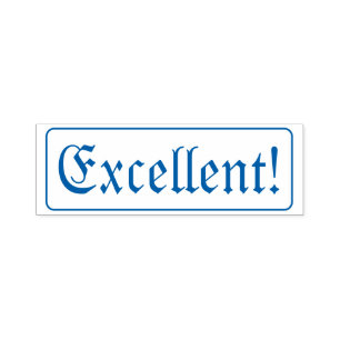 Positiv "Utmärkt"! Feedback Rubber Frimärke Självfärgande Stämpel