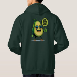 Positiv Vibe Avokado Kawaii Frukt Skämt Hoodie