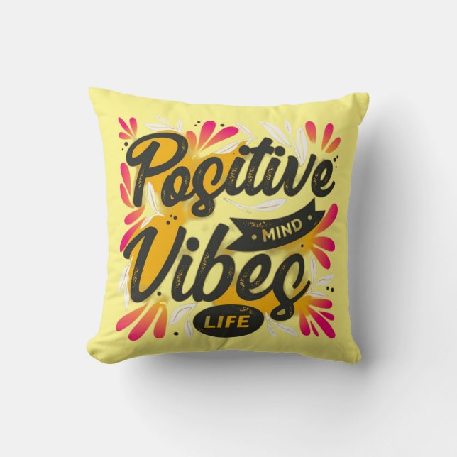 Positiv vibes cushion kudde (Framsida)