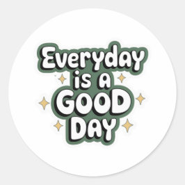 Positiv Vibes daglig fästpunkt - djärv inspiration Runt Klistermärke