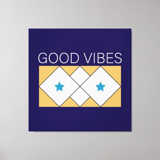 Positiv Vibes nyskapande design Canvastryck (Framsida)