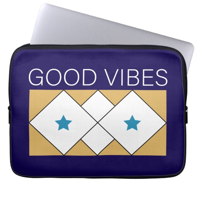 Positiv Vibes nyskapande design Laptop Fodral (Framsidan)