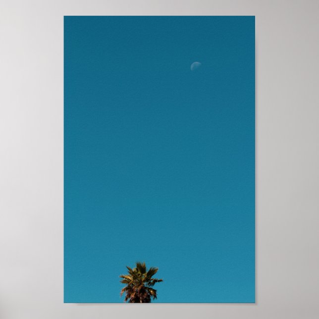 Positiv vibes Tropiska minimalism Handflatan Träd  Poster (Framsidan)
