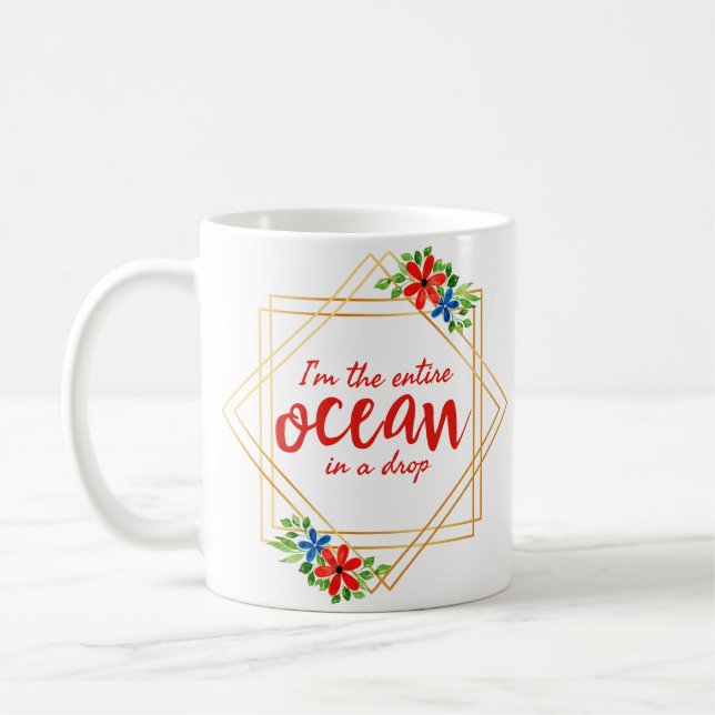 positiva affirmationer för självacceptans kaffemugg (Vänster)