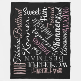 Positiva attribut för Personligen anpassningsbar O Fleecefilt