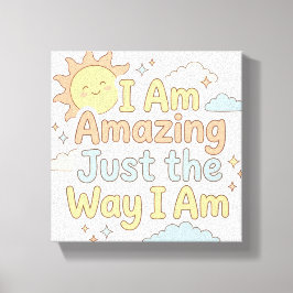 Positiva Barn KRAFTFULLT BEKRÄFTANDE Precis Som Ja Canvastryck