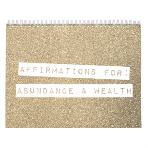 Positiva bekräftelser Birthstone Glitter Abundance Kalender