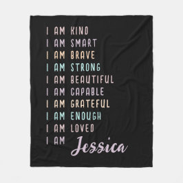 Positiva bekräftelser för Women Personlig Black Fleecefilt