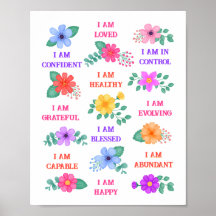 Positiva bekräftelser inspirationerande daglig Blo