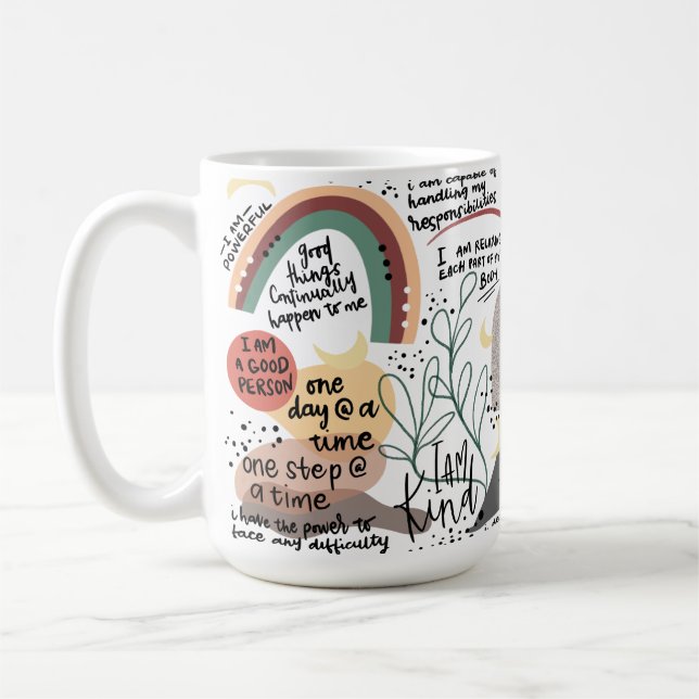 Positiva bekräftelser kaffemugg (Vänster)
