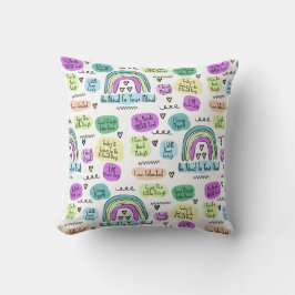 Positiva bekräftelser kudde