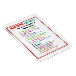 POSITIVA BEKRÄFTELSER MAGNET FÖR WARRIOR MINDSET