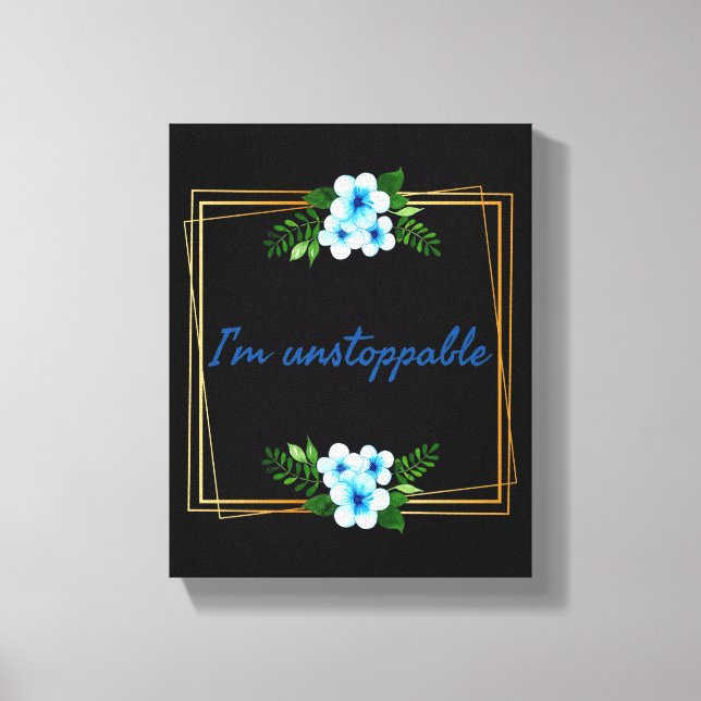 Positiva bekräftelser om framgång canvastryck (Framsida)