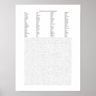 Positiva bekräftelser Ord-sökning Poster