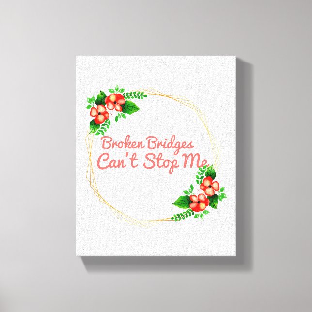 Positiva bekräftelser på framgång och självvård canvastryck (Framsida)