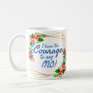 Positiva bekräftelser på oro och självsvåld i kärl kaffemugg