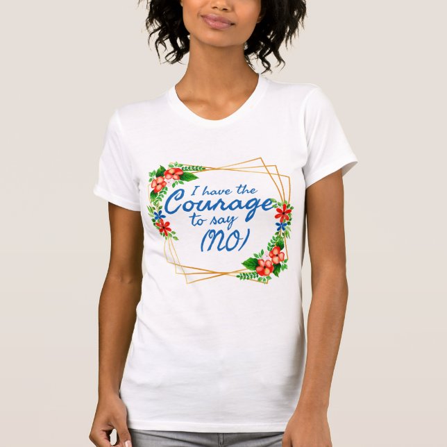 Positiva bekräftelser på oro och självsvåld i kärl t shirt (Framsida)
