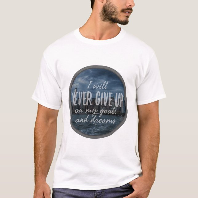 Positiva bekräftelser på självförbättring t shirt (Framsida)
