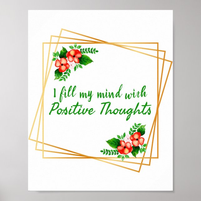 Positiva bekräftelser på självstyre i kärlek och f poster (Framsidan)