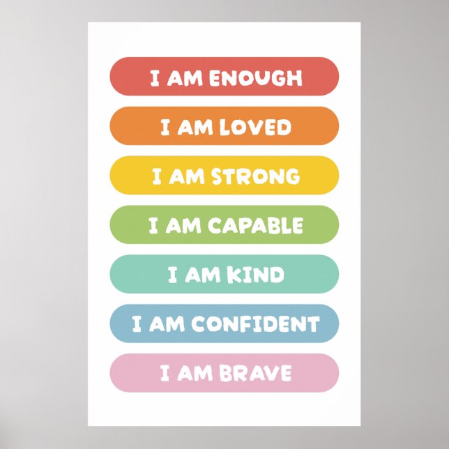 Positiva bekräftelser poster (Framsidan)