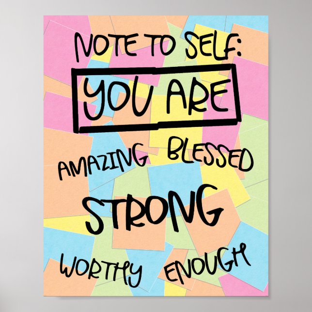 Positiva bekräftelser poster (Framsidan)